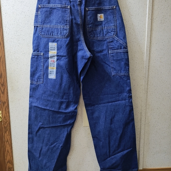 Carhartt FR Signature Denim Dungaree Flame Resistant Jeans 30x32 NFPA 70E 2112 - Picture 7 of 9